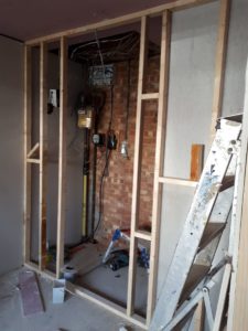 Transforming Garage into Shower Room Area