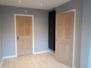 Garage Converted into Lounge into Shower Room